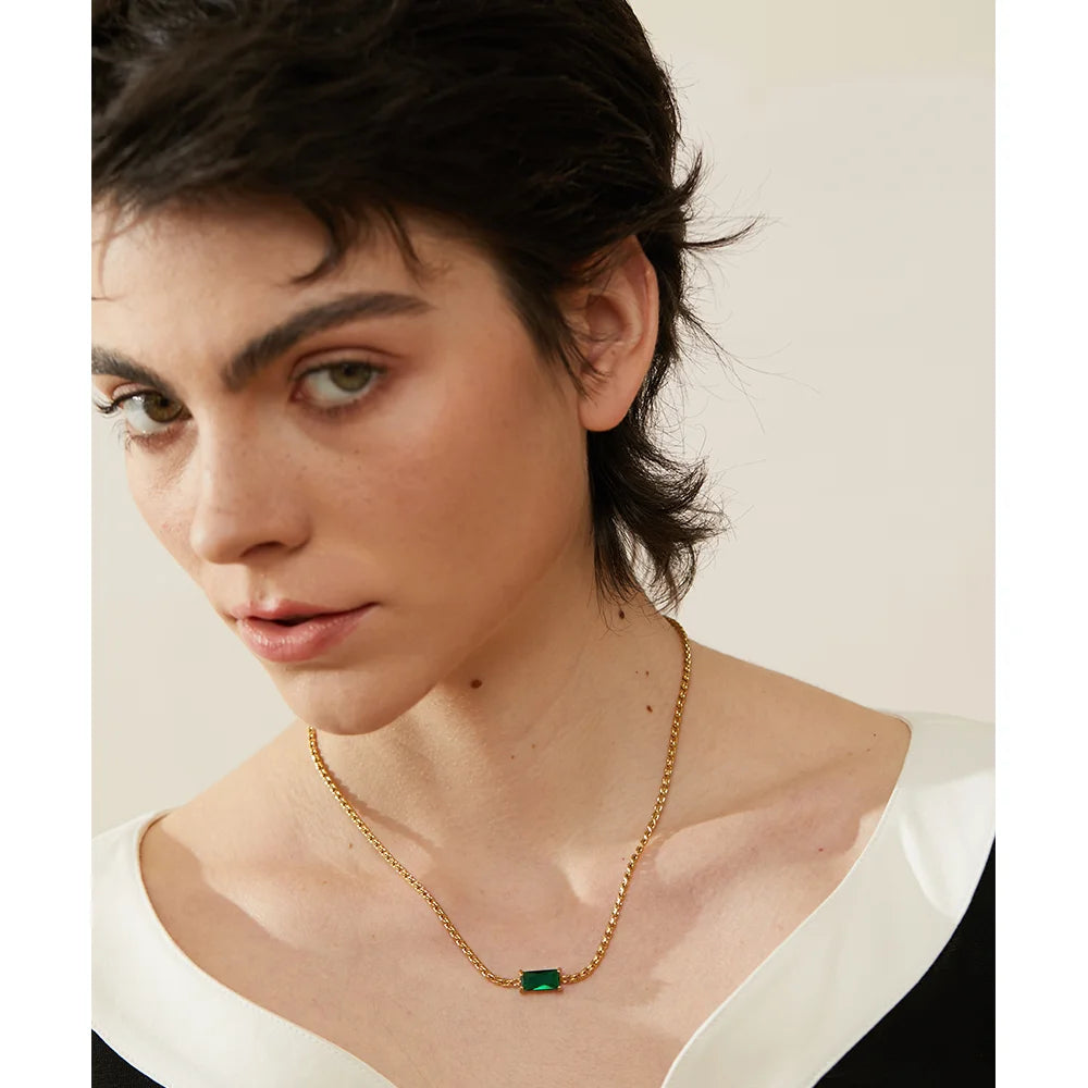 White Cubic Zirconia 18K Gold Plated Necklace - Limited Edition White Cubic Zirconia 18K Gold Plated Necklace - Limited Edition